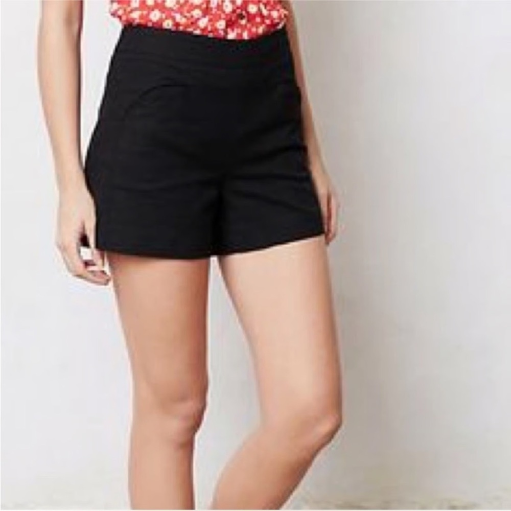 Cartonnier by ANTROPOLOGIE high Waist Side Zip Black Short Women’s Size 6